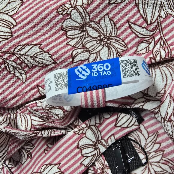 B Collection By Bobeau NWT Pink Floral Striped Criss Cross Bell Sleeves Size S - Picture 6 of 6